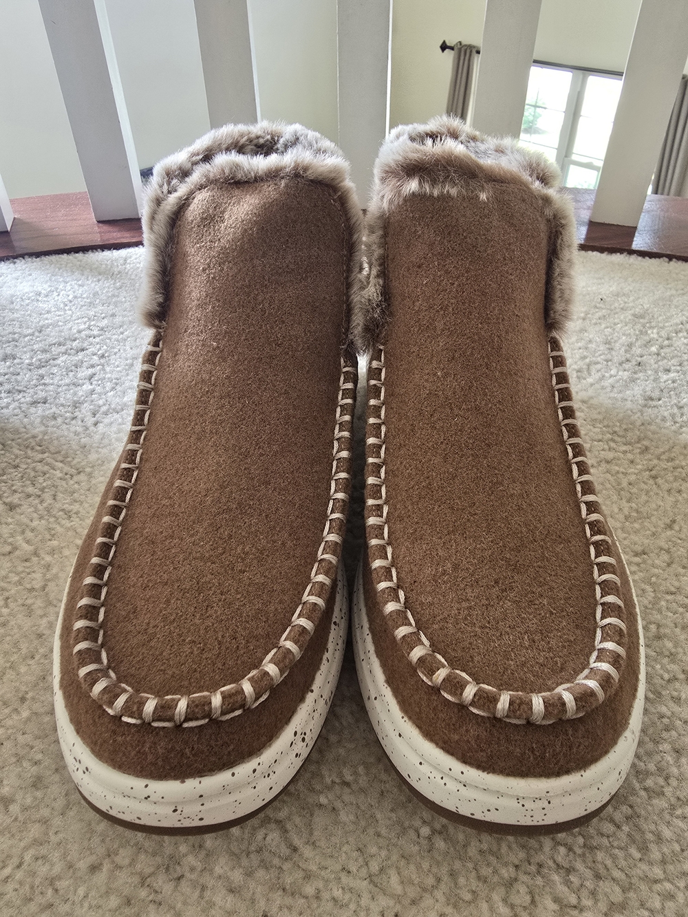 Skechers Woman's Brown Cozy Slip-On Shoes - Picture 2 of 7